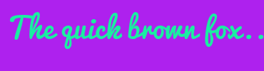 Image with Font Color 1BEEA2 and Background Color AE21EE